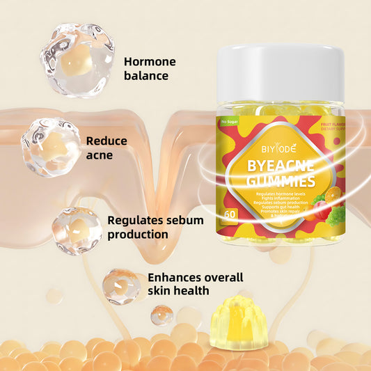 Custom Private Label ByeAcne Gummies - Hormone Balance Reduce Acne &Supports Gut Health No Sugar GMP Certified - 4 - CJ