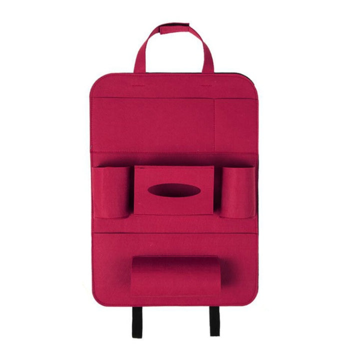 Auto Car Backseat Organizer Car - Styling Holder Multi - Pocket Seat Wool Felt Storage Multifunction Vehicle Accessories Bag - 0 - CJ - Rose red - 400x550mm - CJQCNBQC00045 - Rose red - 400x550mm