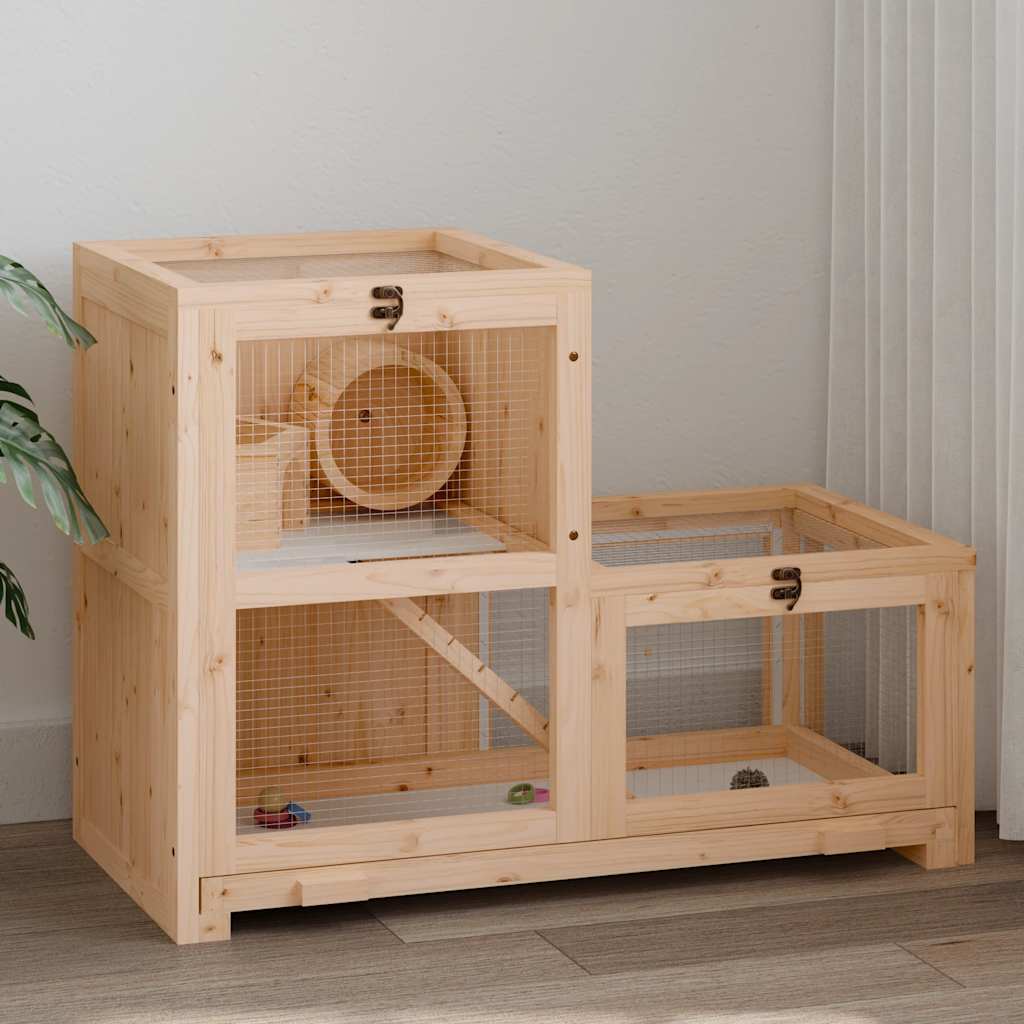 Hamster Cage 81x40x60 cm Solid Fir Wood - 5 - CJ