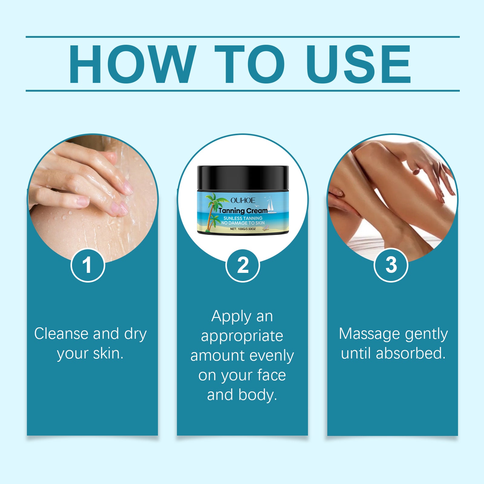 OUHOE Nourishing Skin Anti - Sunburn, Anti - Tanning Tan Moisturizing And Gentle Care Skin Care Anti - Tanning Cream - 5 - CJ