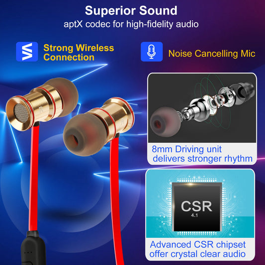 Sport Headsets Wireless V4.1 In - Ear Stereo Headphones Sweat - proof Running Earphones With Mic Hands - free - 5 - CJ