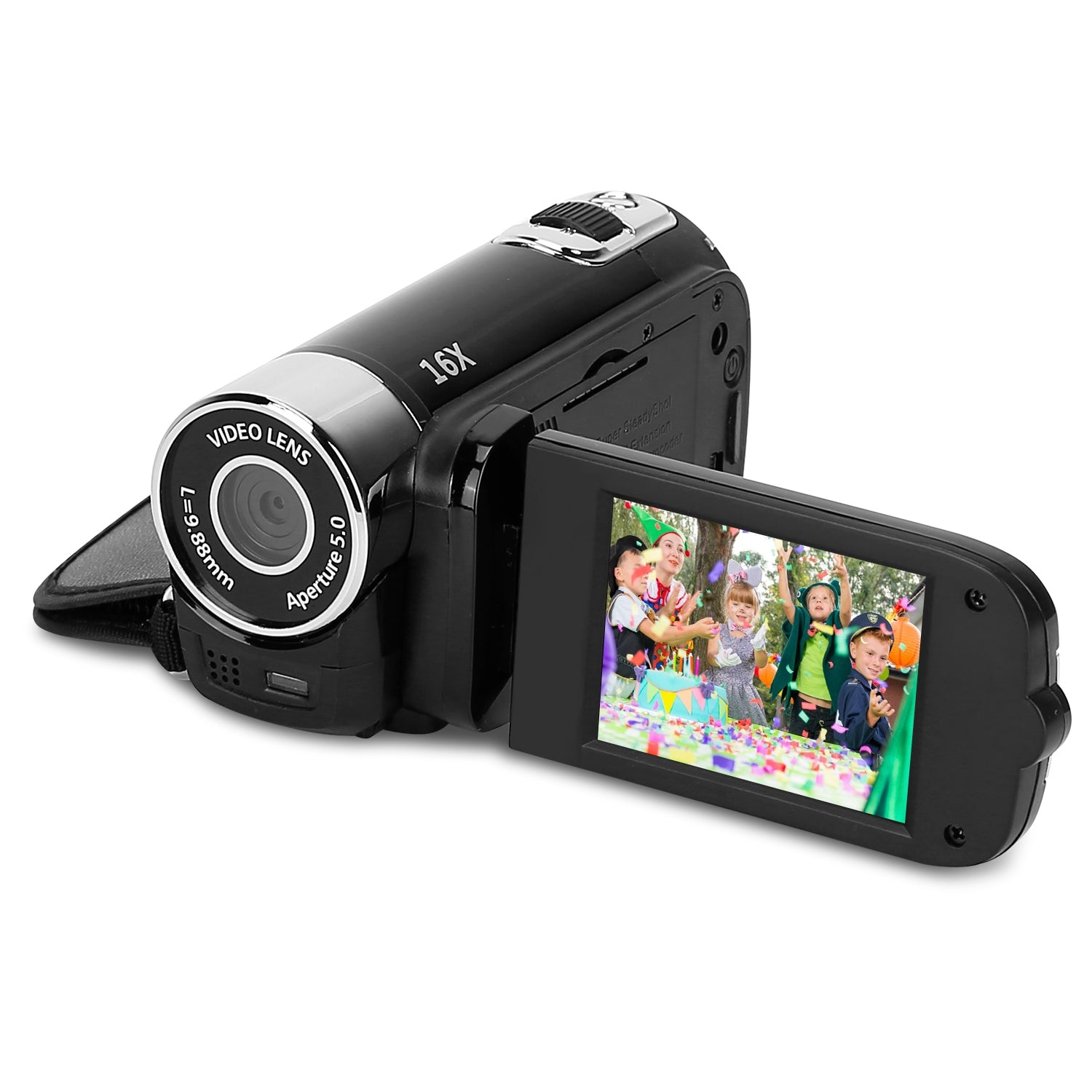 Black - Red Options - 1Pc HD 1080P Digital Video Camcorder 2.7in 16X Zoom DV Camera 270 Degree Rotation Rechargeable Kid Camera With Fill Light Selfie - 5 - CJ