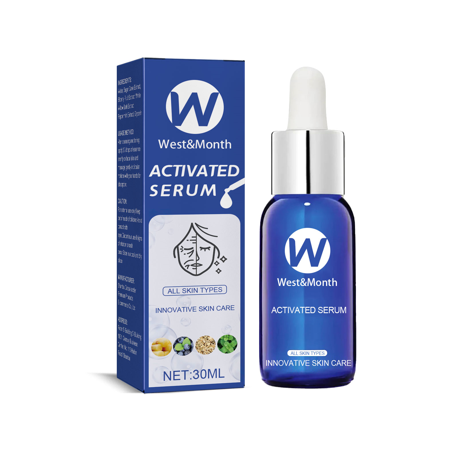 West&Month Facial Treatment Essence Gently Lightens Fine Lines, Firming Skin, Hydrating And Moisturizing Care Essence - 5 - CJ