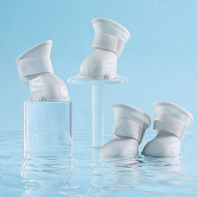 Dog Rain Boots 4Pcs Pet Dog Puppy Warm Waterproof Silicone Non - Slip Rain Boots Footwear Shoes Dog Cat Pet Toy Dog Rain Boots  Dog Rain Shoes, Cat Rain Boots, Waterproof Foot Cover, Soft Bottom Shoes - 5 - CJ