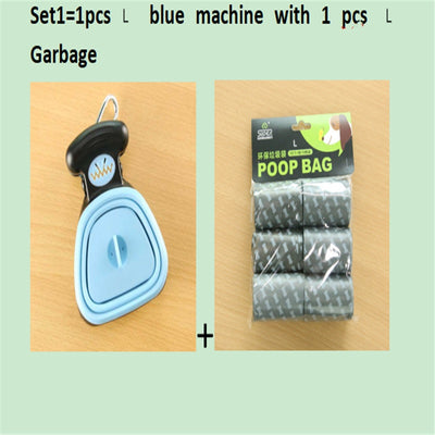 Dog Pet Travel Foldable Pooper Scooper With 1 Roll Decomposable bags Poop Scoop Clean Pick Up Excreta Cleaner Epacket Shipping - 0 - CJ - Set 1 - BlueLX L - CJJJCWGY00674 - Set 1 - BlueLX L