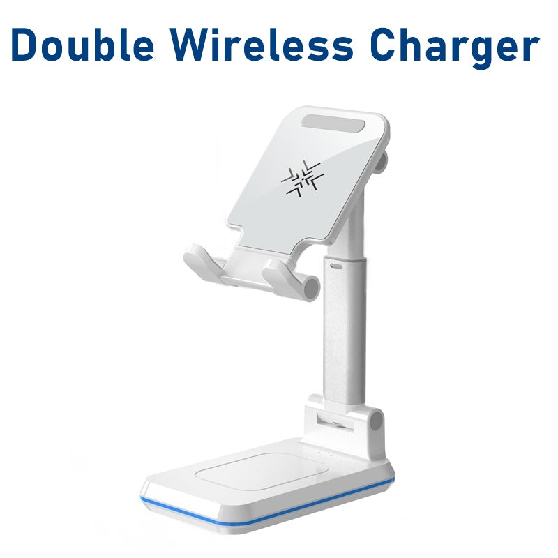 Adjustable Cell Phone Stand Tablet Holder Bracket Mount - 0 - CJ - White double charge - CJSJSJSJ01418 - White double charge