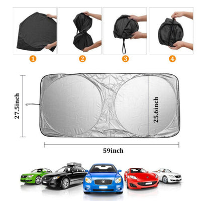 Car Window Sunshade Sun Shade Visor Windshield Cover Auto Car SunShade Anti Snow Ice Windshield Sunshade Car Windshield Sunshade - 5 - CJ