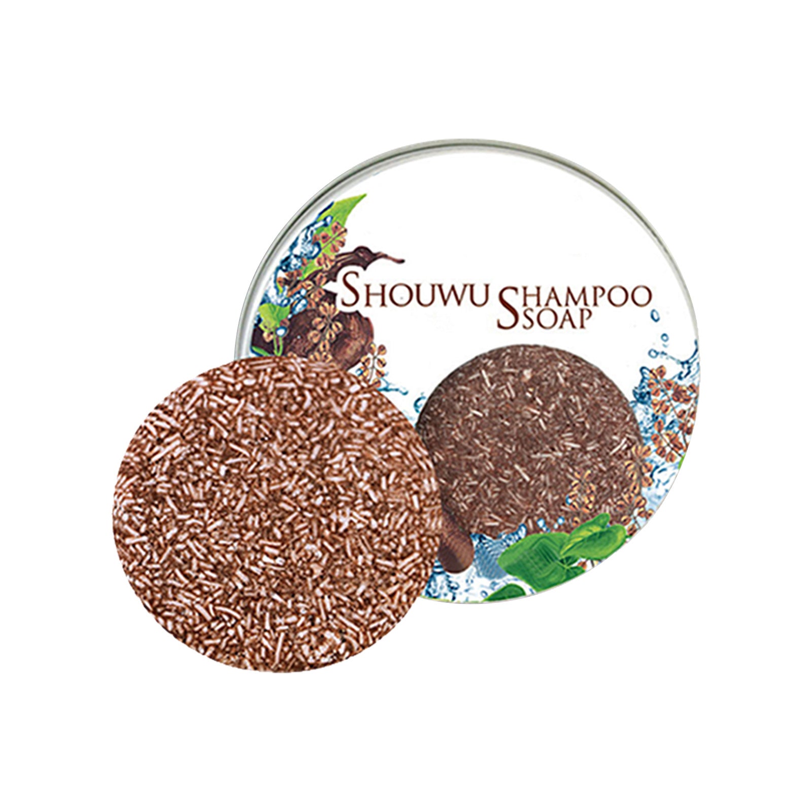 EELHOE He Shou Wu Shampoo Cake Nourishing Hair Root Essential Oil Shampoo Soap Dark And Smooth Botanical Hair Soap - 5 - CJ