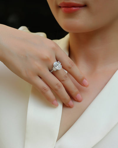 1Crown Of Radiance - A Fashionable And Luxurious Jewelry Accessory Set With Moissanite S925 Sterling Silver And Platinum - plated Diamond Prohibit TikTok sales - 5 - CJ