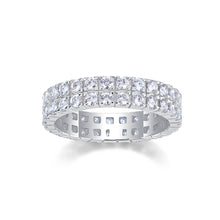 1Multi - row Diamond Ring Luxury Fashion Set Moissanite Silver Ring Prohibit TikTok sales - 5 - CJ
