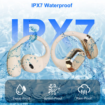 1 Set Wireless V5.4 Open Ear Earbuds With Earhook LED Display Charging Case IPX5 Waterproof 300Hrs Standby Time Touch Control Stereo Sport Headphones For Workout Running - 5 - CJ