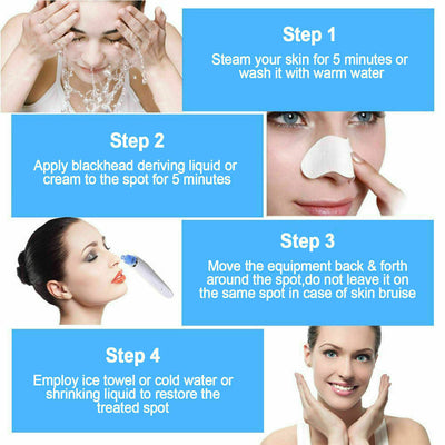 Electric Blackhead Vacuum Pore Cleaner Acne Pimple Remover Strong Suction Tool Electric Blackhead Remover Pore Vacuum Suction Diamond Dermabrasion Face Cleaner - 5 - CJ