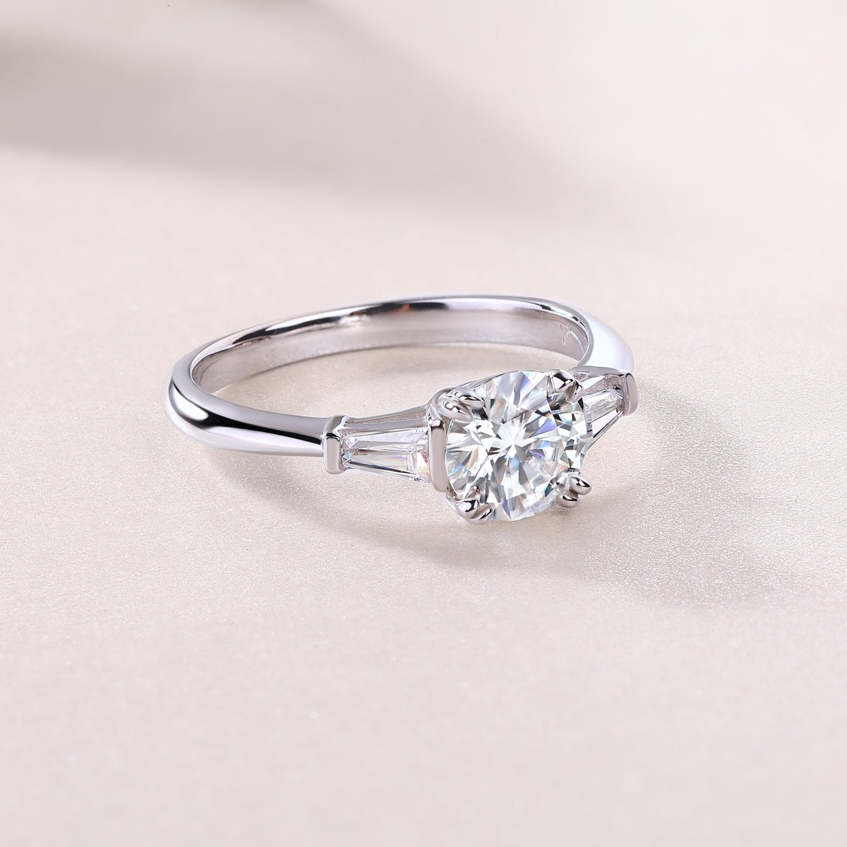 1Luxury Fashion Diamond Wedding Ring Classic Set With Moissanite Silver Ring Prohibit TikTok sales - 5 - CJ