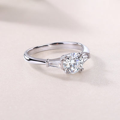 1Luxury Fashion Diamond Wedding Ring Classic Set With Moissanite Silver Ring Prohibit TikTok sales - 5 - CJ