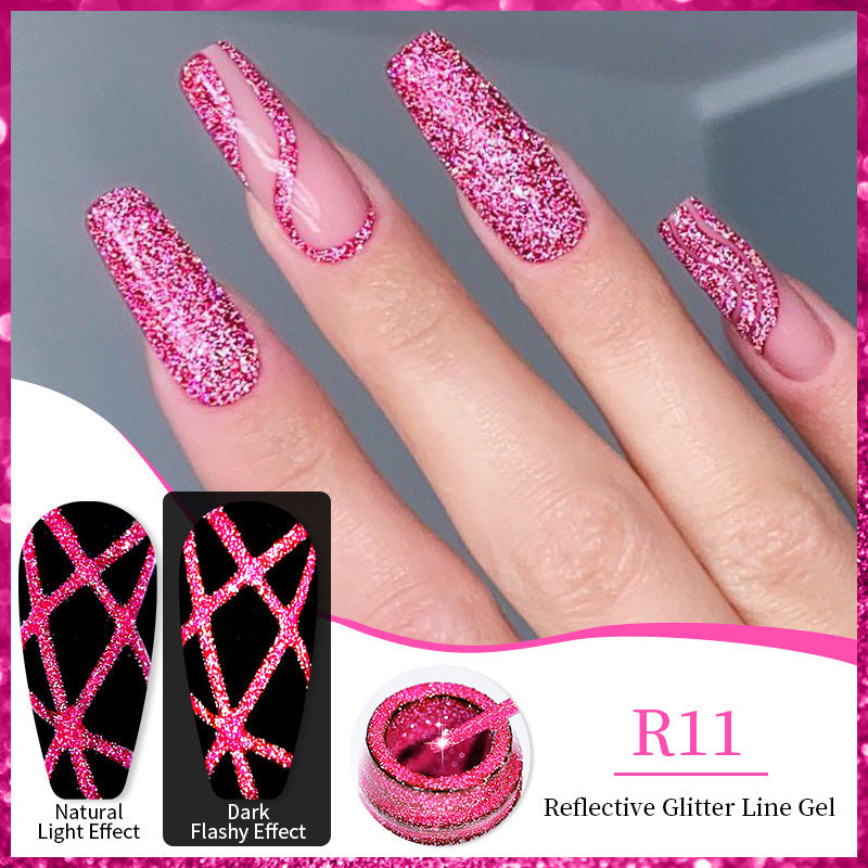 Nail Gel With A Glittery Brushed Finish And Reflective Sequins - 0 - CJ