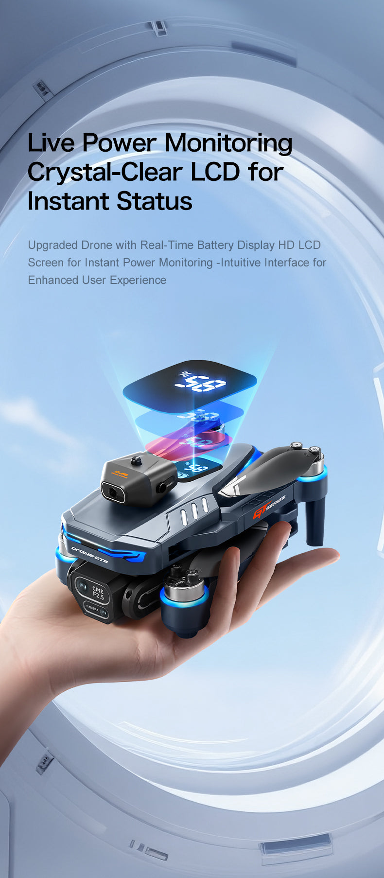 GT8 Brushless Motor Drone With 6K HD Camera & 5G FPV Transmission Free RC Quadcopter, Obstacle Avoidance, Altitude Hold One-Key Return To Foldable For Aerial Photography