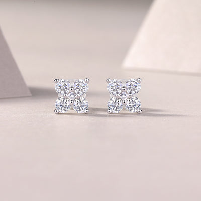 1Sweetheart French - Fashionable And Luxurious Diamond Jewelry Set With Moissanite S925 Sterling Silver And Platinum - plated Stud Earrings Prohibit TikTok sales - 5 - cjdropshipping