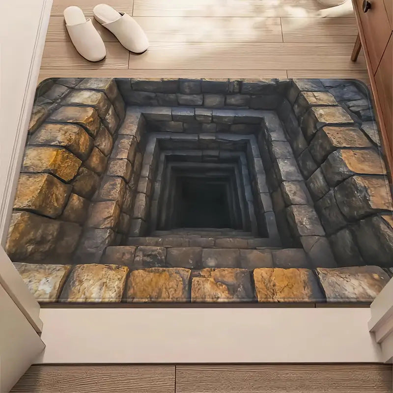 Visual 3D Effect Home Ground Mat Bathroom Non - slip Absorbent - 0 - CJ