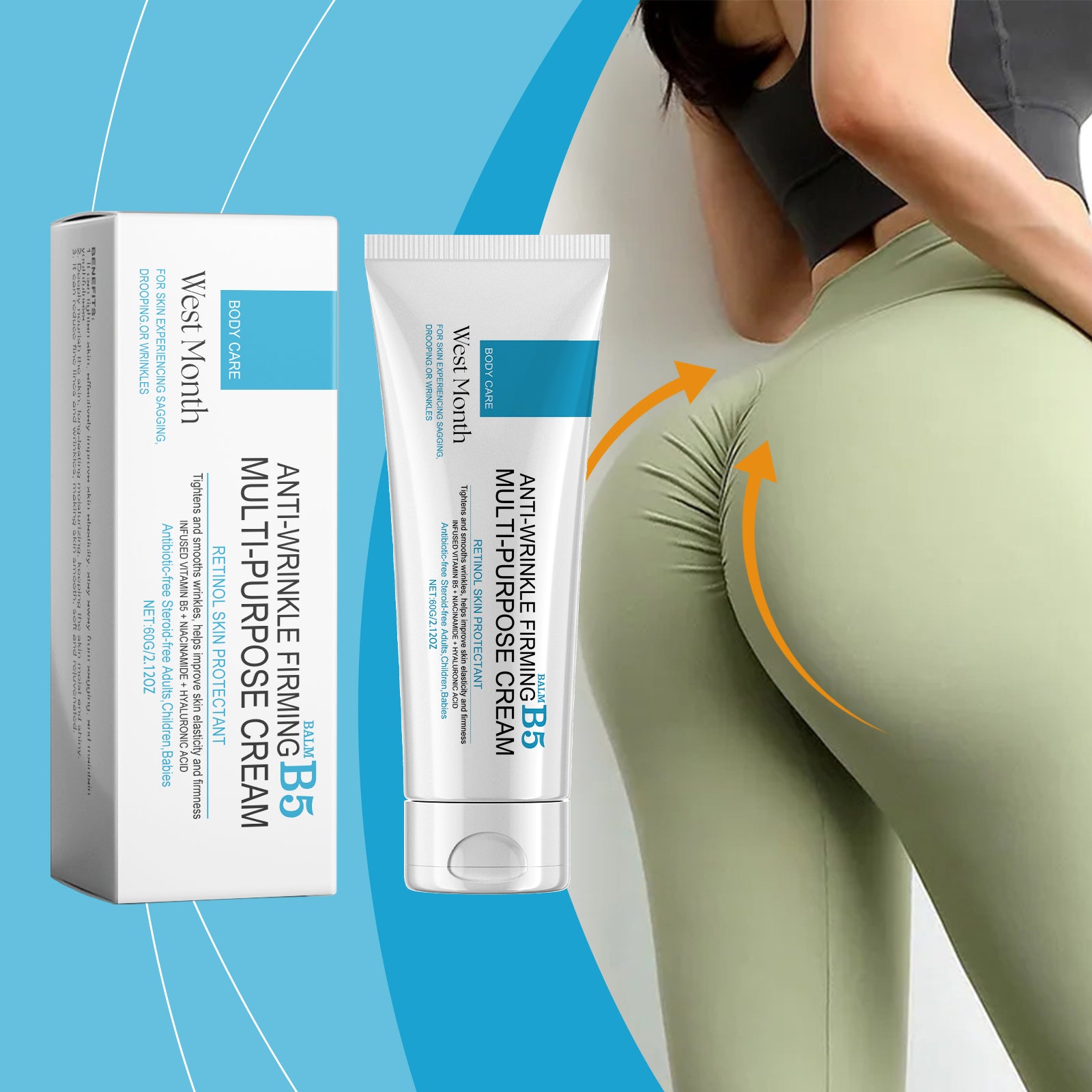 WEST MONTH B5 Body Butter Anti Wrinkle And Firming Cream For Moisturizing, Lifting, Firming, And Fading Fine Lines - 5 - CJ