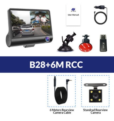 1080P High - definition Three - record Driving Recorder - 0 - CJ - B28+6M RCC - 8G SD CARD - CJQCQCHS00018 - B28+6M RCC - 8G SD CARD