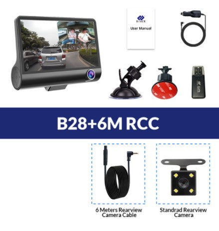 1080P High - definition Three - record Driving Recorder - 0 - CJ - B28+6M RCC - 8G SD CARD - CJQCQCHS00018 - B28+6M RCC - 8G SD CARD
