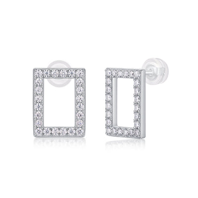 1In Full Swing - Fashionable And Affordable Jewelry With Moissanite S925 Sterling Silver And Platinum - plated Stud Earrings Prohibit TikTok sales - 5 - cjdropshipping