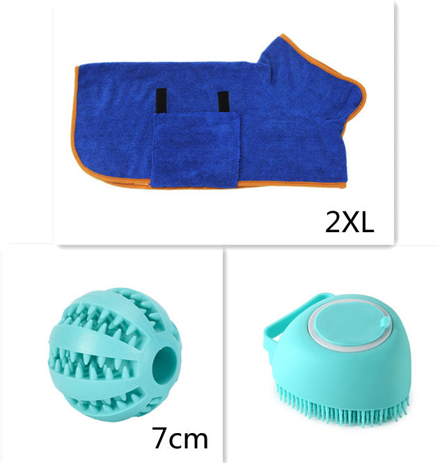 Silicone Dog Bath Massage Gloves Brush Pet Cat Bathroom Cleaning Tool Comb Brush For Dog Can Pour Shampoo Dog Grooming Supplies - 0 - CJ