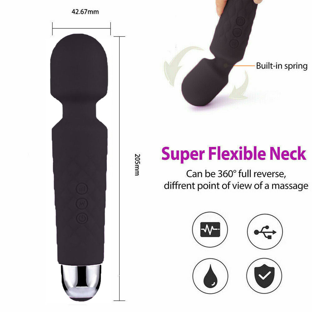 Magic Massage Wand Muscle Relaxation Massager 20 Speed Vibrating Full Body Therapy Motor Vibration - 5 - CJ