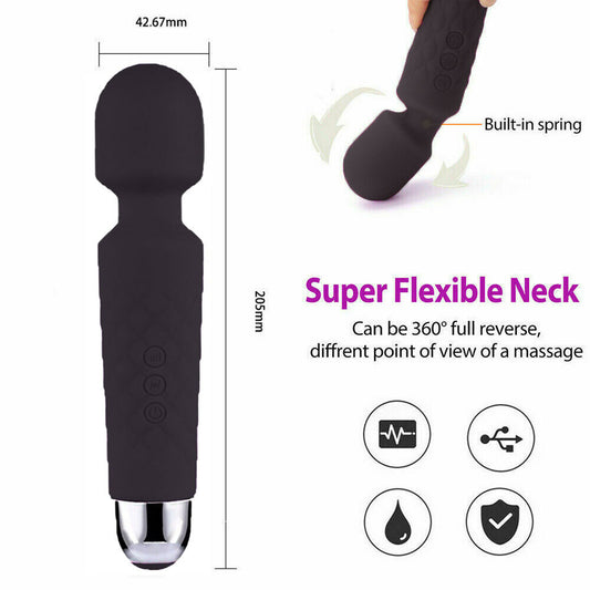 Magic Massage Wand Muscle Relaxation Massager 20 Speed Vibrating Full Body Therapy Motor Vibration - 5 - CJ