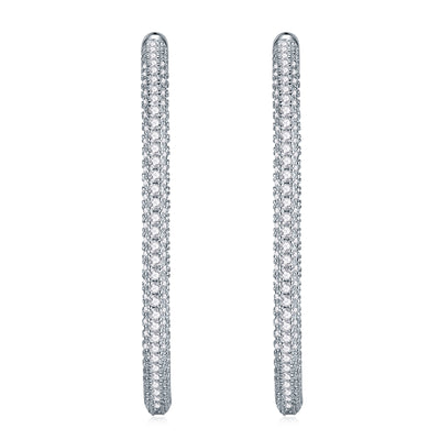 1Light Coco Luxury Fashion Diamond Earrings Stud Set With Mosan Diamond Silver Ornaments Prohibit TikTok sales - 5 - CJ