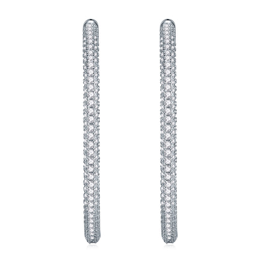 1Light Coco Luxury Fashion Diamond Earrings Stud Set With Mosan Diamond Silver Ornaments Prohibit TikTok sales - 5 - CJ