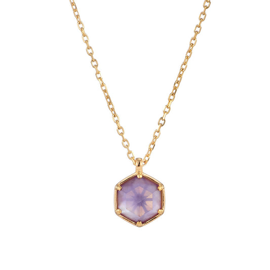 Natural Amethyst Women's Necklace - 4 - https://x.com/titan_prim62775J