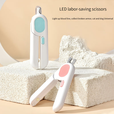 Dog And Cat Nail Clippers, Pet Nail Trimmers With LED Light, And Circular Cut - hole Cat Paw Cutter Dogs Nail Cutter Avoid Excessive Cutting - 5 - CJ