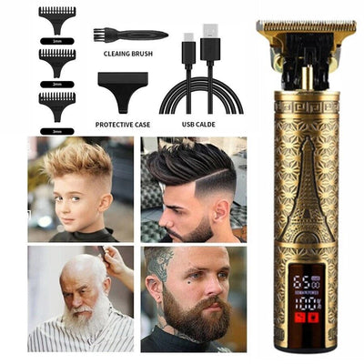 Beard Trimmer Hair Clippers Cordless Rechargeable Hair Cutting Barber Shaving Machine For Men USB Charging - 5 - CJ
