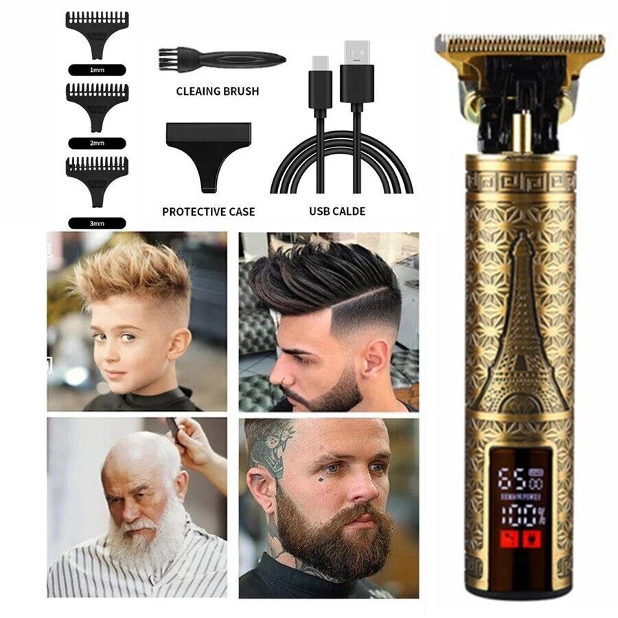 Beard Trimmer Hair Clippers Cordless Rechargeable Hair Cutting Barber Shaving Machine For Men USB Charging - 5 - CJ
