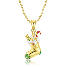 Christmas Stocking Necklace S925 Sterling Silver Gold - plated Exquisite Ins Wind Collarbone Chain Jewelry Gift - 4 - https://x.com/titan_prim62775J