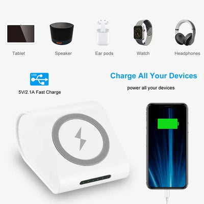 Qi Wireless Charger 10400mAh Power Bank 5W Wireless Charger Pad 2.1A USB Charge Port Portable Battery Charger - 5 - CJ