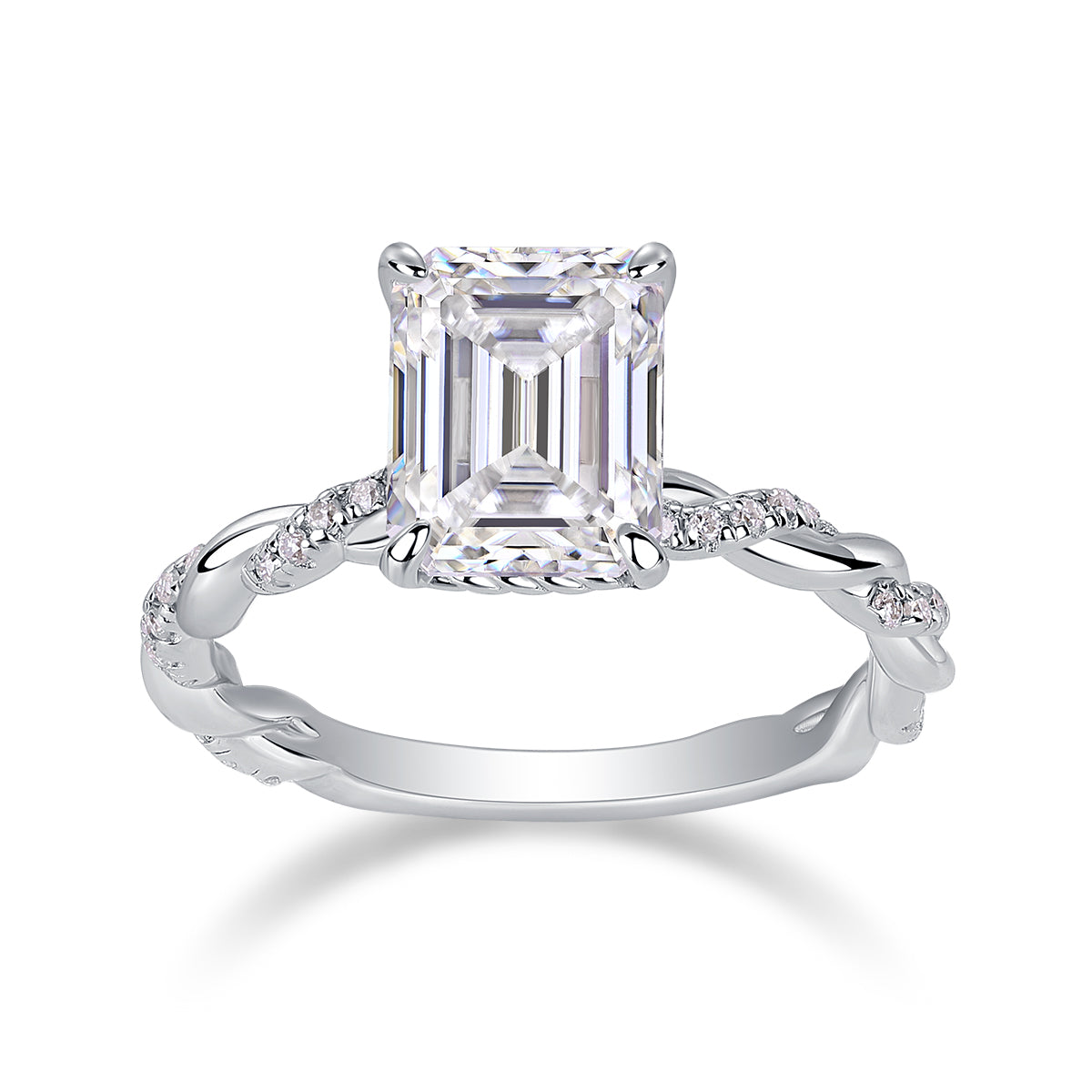 1Chasing Light - A Fashionable Diamond Jewelry Piece Set With Moissanite S925 Sterling Silver And Platinum - plated Diamond Ring Prohibit TikTok sales - 5 - CJ