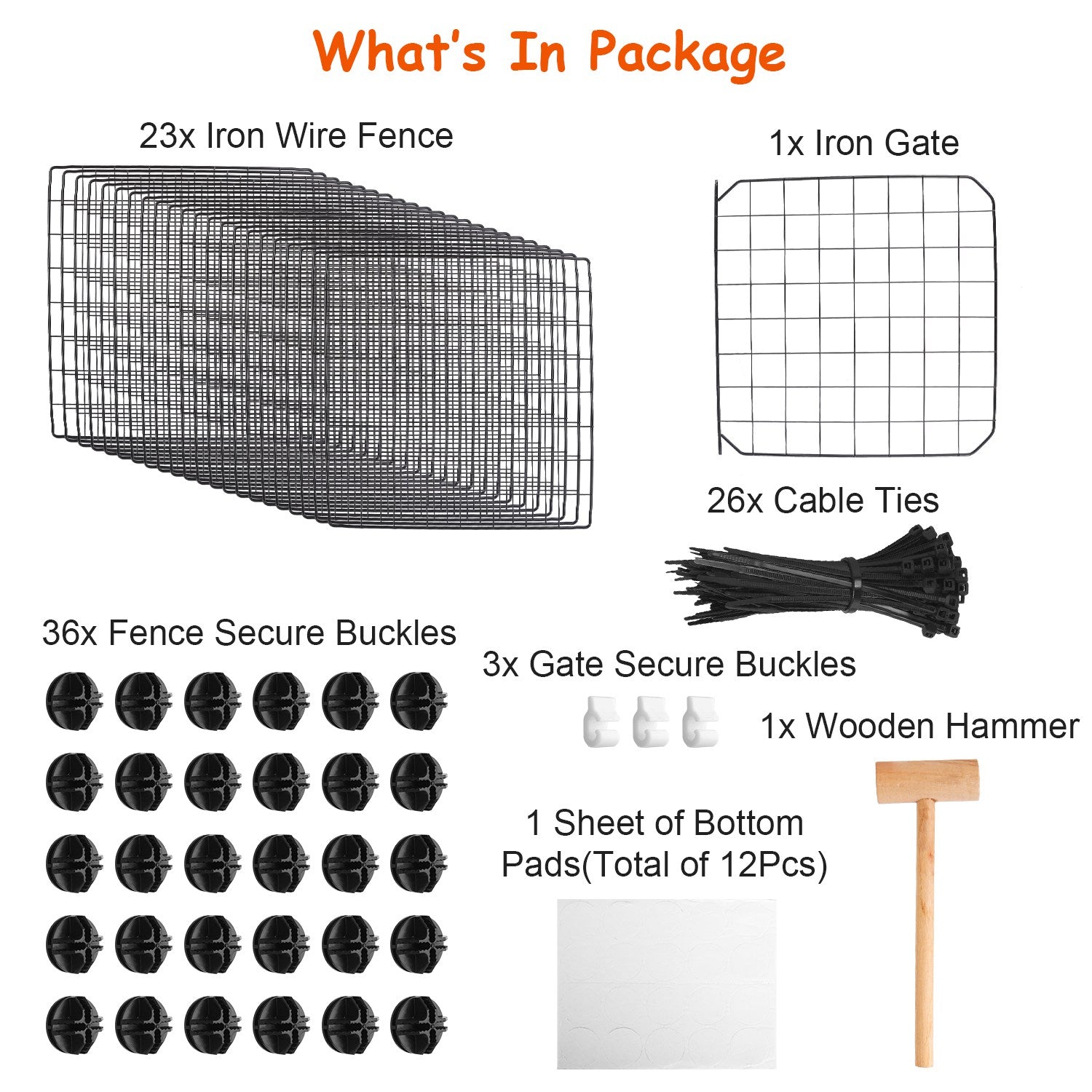 1Pc Small Animal Playpen With Door Dog Metal Playpen Small Medium Kitten Puppy Guinea Pig Rabbit Kennel Small Animal Cage Metal Wire Fence For Indoor Outdoor Yard Camping - 5 - CJ