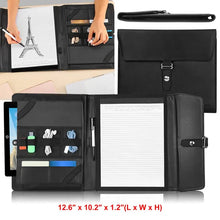 Padfolio Portfolio Folder Business Document Organizer PU Leather Padfolio Holder Case - 5 - CJ