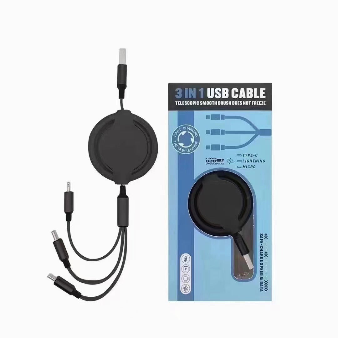 Three - in - one Mobile Phone Data Cable, Free Switching Of Interfaces, Multi - device Charging Is Super Convenient. - 5 - CJ