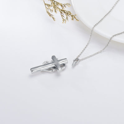 Cross Sterling Silver Ashes Urn Heart Pendant Necklace As Cremation Keepsake Jewelry - 5 - cjdropshipping