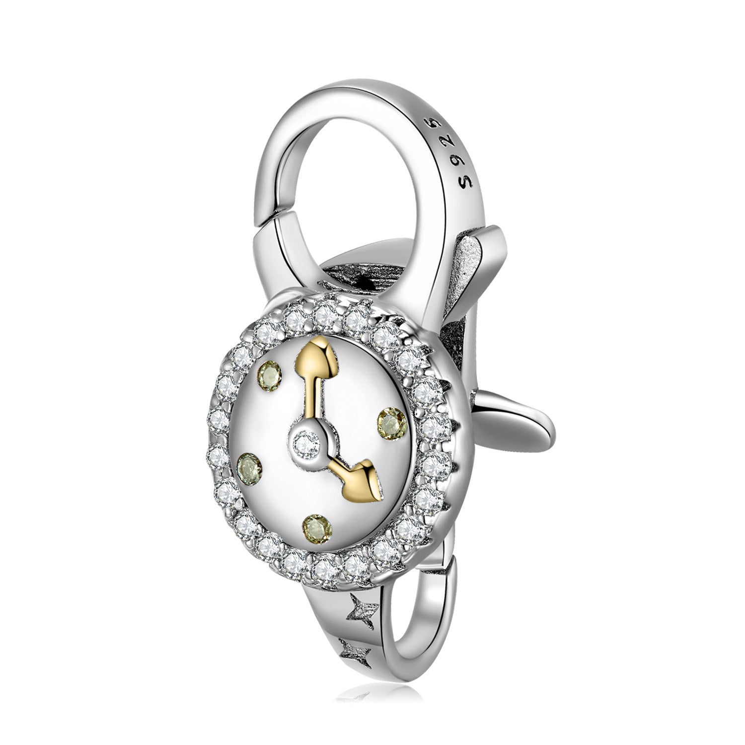 Love Clock Lobster Clasp Gold - plated 925 Sterling Silver Necklace Clasp Bracelet Clasp Diy Accessories Silver Jewelry - 4 - https://x.com/titan_prim62775J