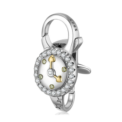 Love Clock Lobster Clasp Gold - plated 925 Sterling Silver Necklace Clasp Bracelet Clasp Diy Accessories Silver Jewelry - 4 - https://x.com/titan_prim62775J