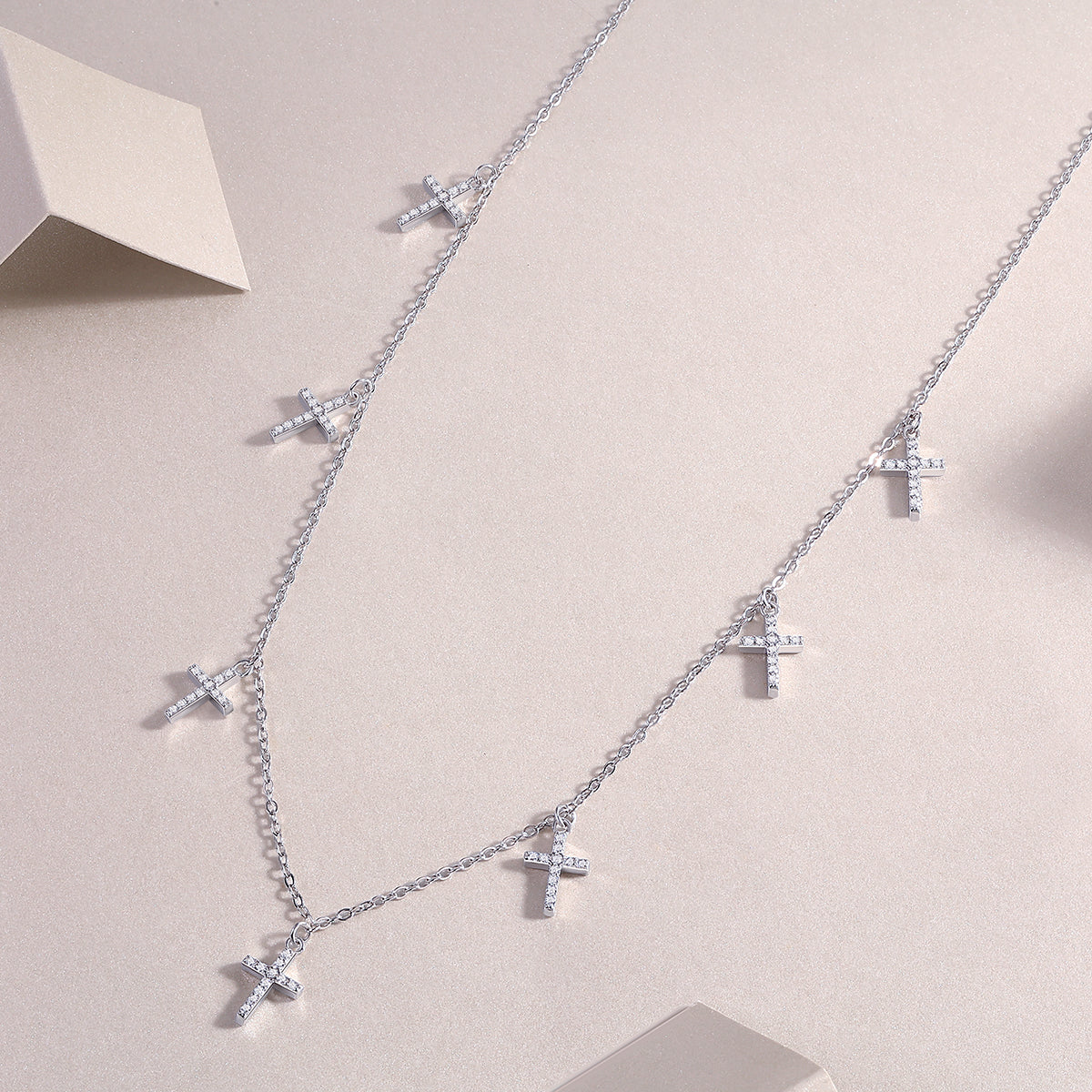 1Holy Light Cross - A Fashionable And Luxurious Diamond Jewelry Pendant Set With Moissanite S925 Sterling Silver And Platinum Plating Prohibit TikTok sales - 5 - cj