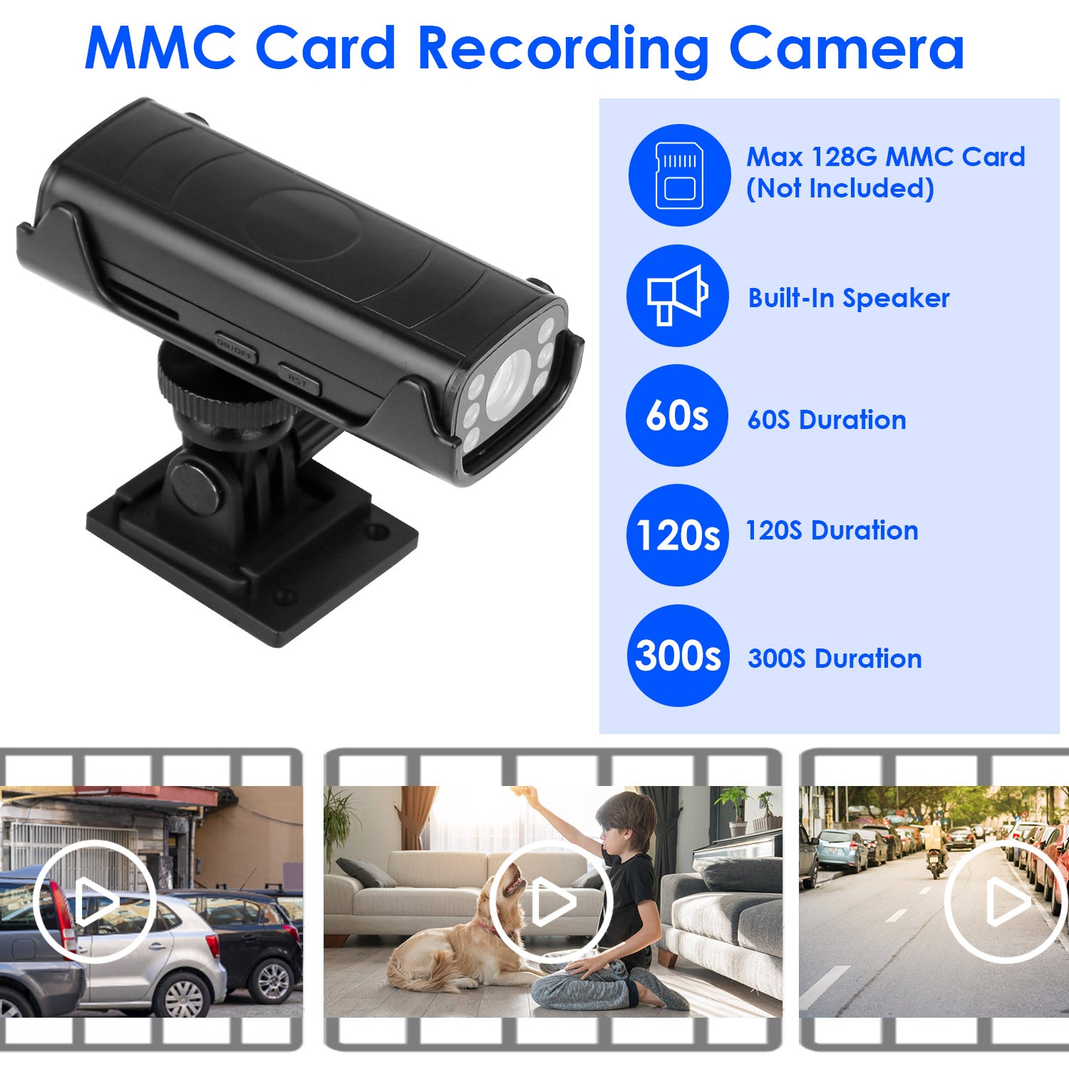 1Pc Wireless Camera Reverse Hitch Guide Camera Vehicle Backup Rechargeable Camera With Flexible Adhesive Base Night Vision For Car RVs Trailer Truck