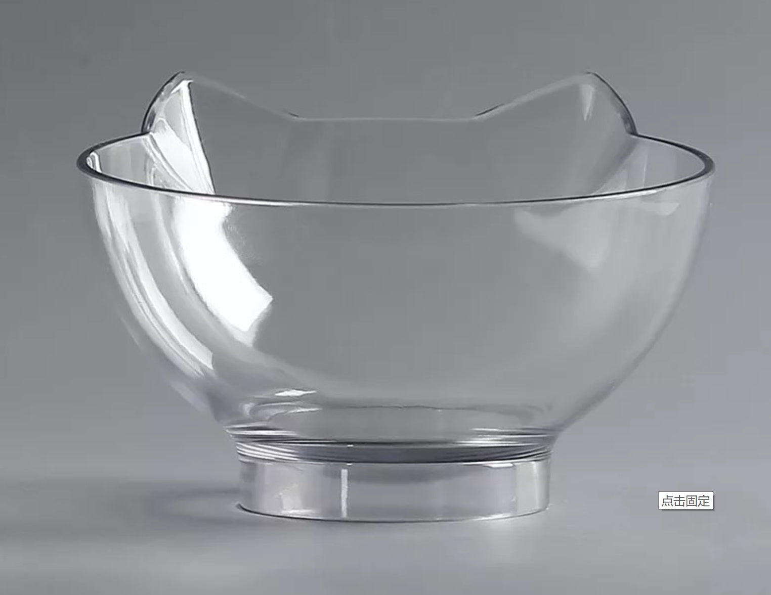 New Inclined Food Cat Ear Oblique Mouth Transparent Single Pet Bowl - 0 - CJ - Single Clear Lucite - Q1pcs - CJJJCWMY00452 - Single Clear Lucite - Q1pcs