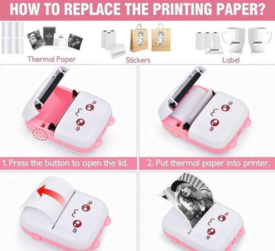 Portable Mini Pocket Printer BT Thermal Printer - 5 - CJ