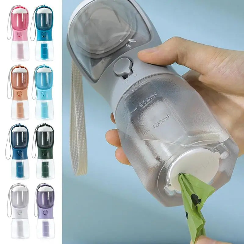 Dog Water Cup Drinking Food Garbage Bag Three - in - one Portable Small Multi - functional Pet Cups Pets Supplies - 0 - CJ