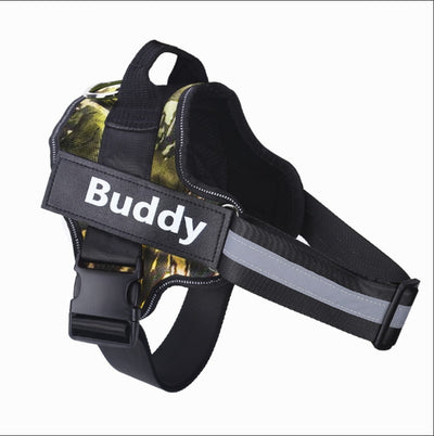 Personalized Dog Harness NO PULL Reflective Breathable Adjustable Pet Harness Vest For Small Large Dog Custom Patch Pet Supplies - 7 - CJ